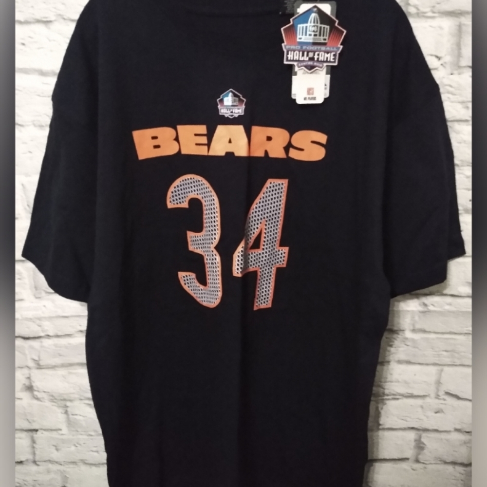 Walter Payton #34 Chicago Bears Hall of Fame Canton Ohio Short S/S T-Shirt (2X)